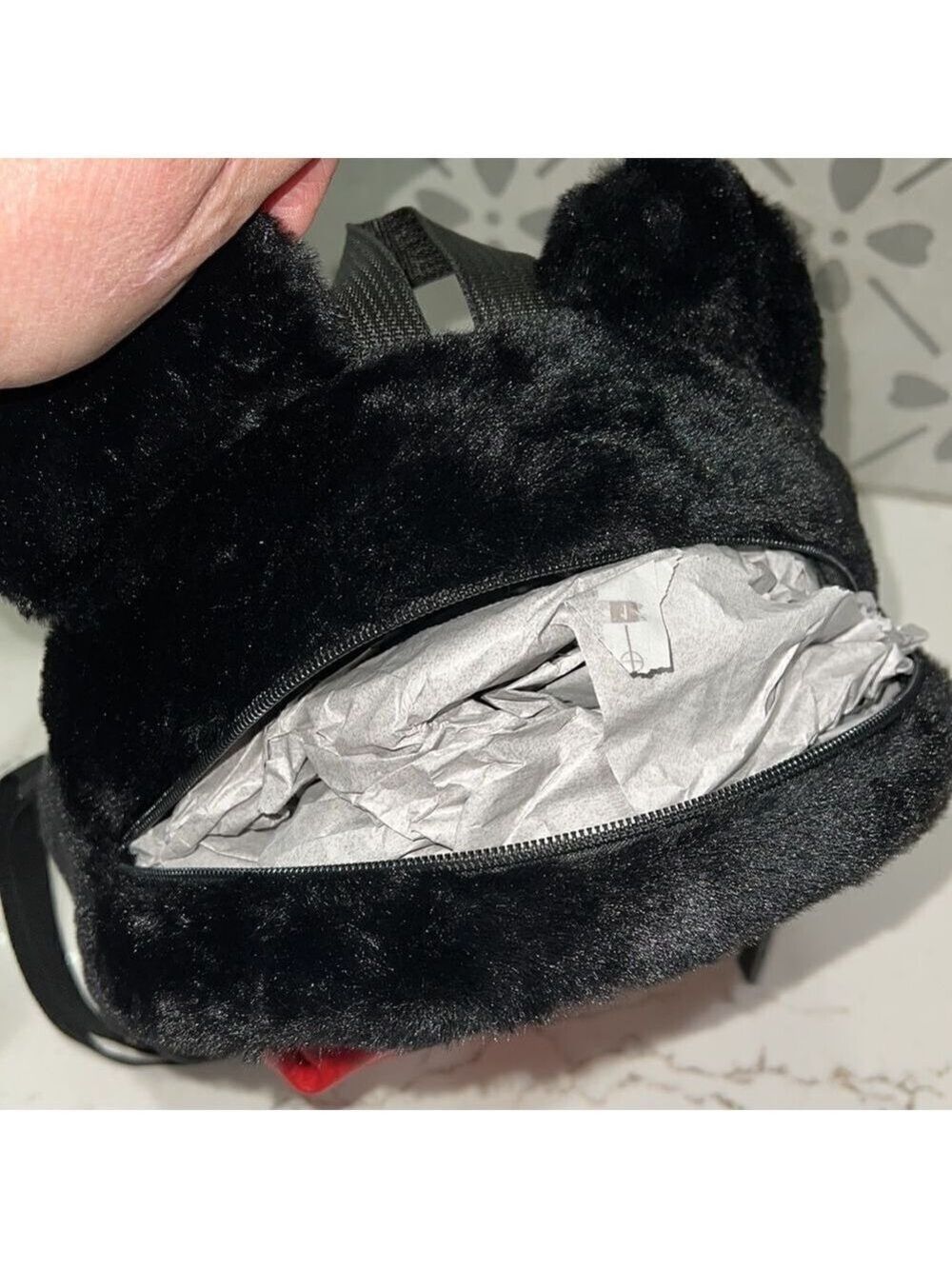 Disney Mickey Mouse Fuzzy Fur mini backpack. Brand new! Fun, vacation - Picture 6 of 8